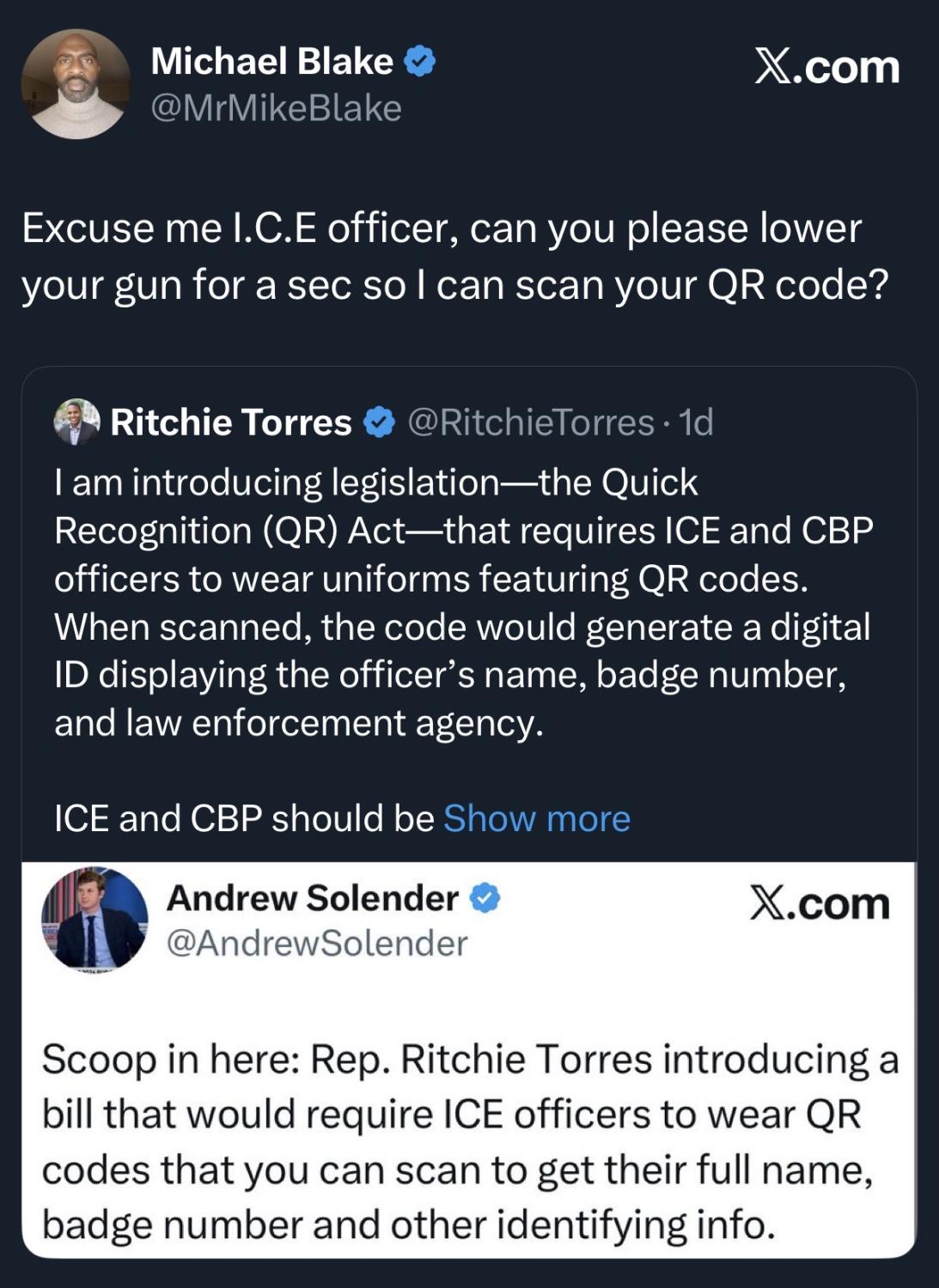 Michael Blake claps back on Twitter